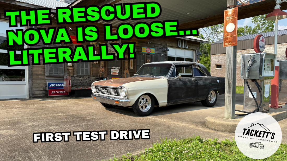Rescued 65 Nova Takes The FIRST Official Test Drive!!