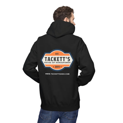 Tackett's House of Horsepower Hoodie — Vintage Automotive Logo Pullover