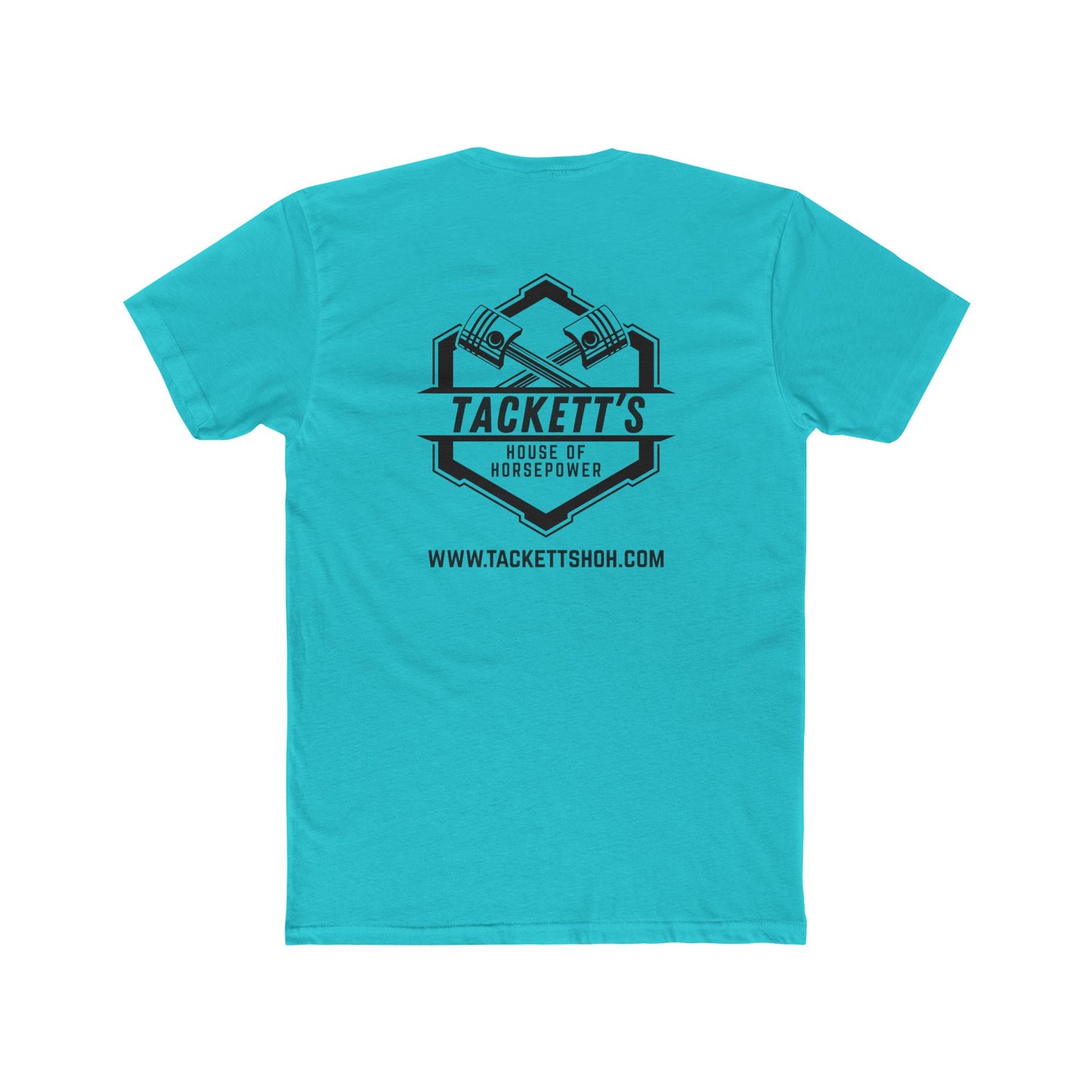 Engine Piston Dark Logo Tee - Solid Color Cotton Short Sleeve T-Shirt