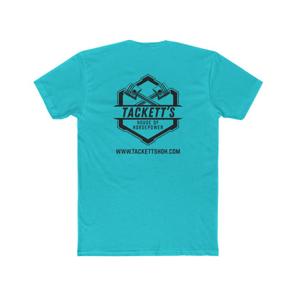 Engine Piston Dark Logo Tee - Solid Color Cotton Short Sleeve T-Shirt