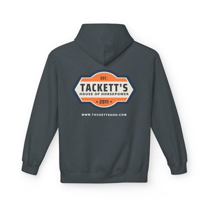 Tackett's House of Horsepower Hoodie — Vintage Automotive Logo Pullover