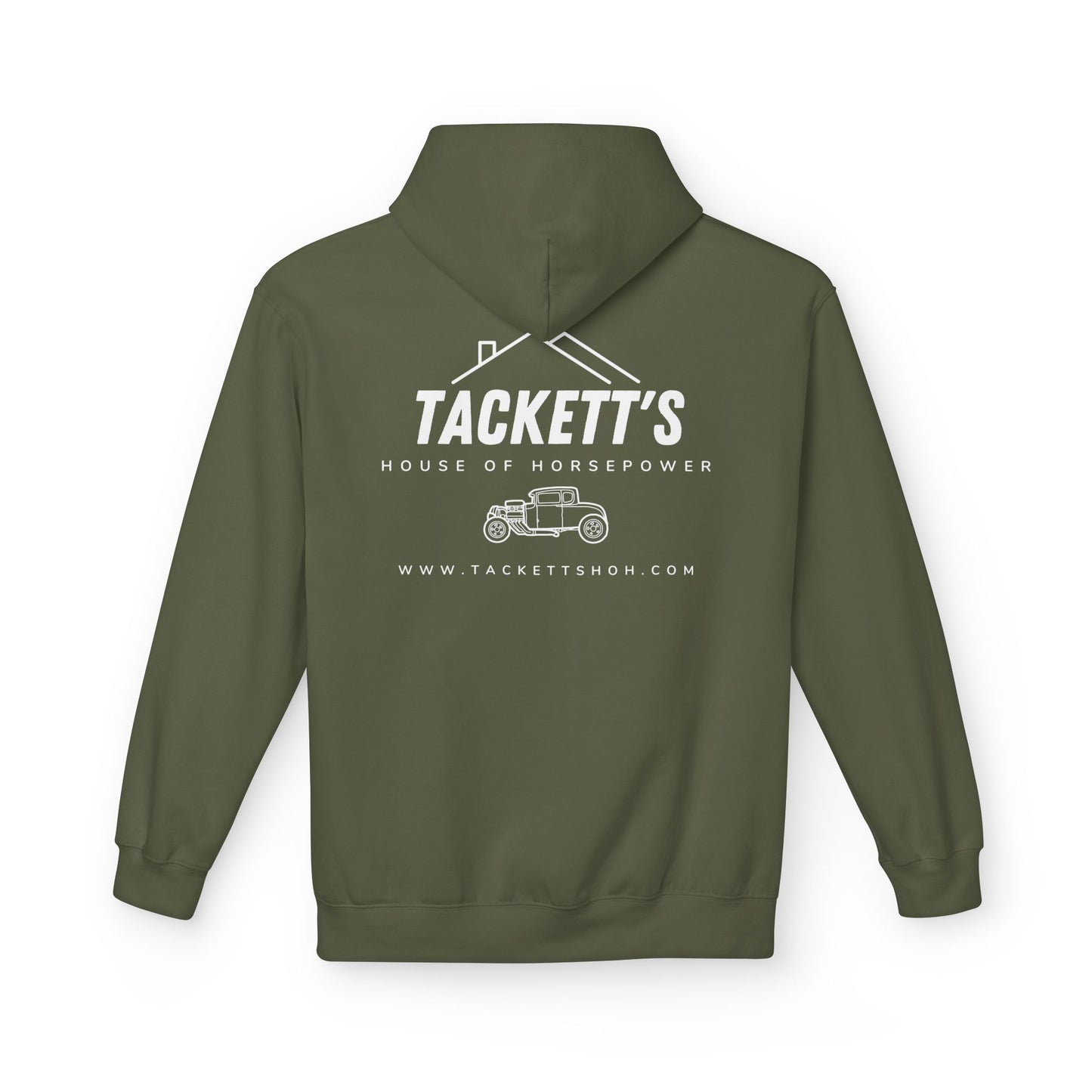 Tackett's House of Horsepower Hoodie - White Logo