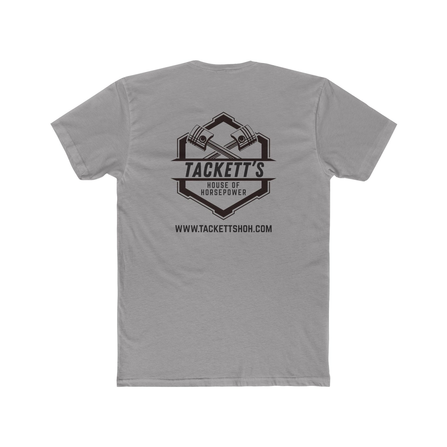Engine Piston Dark Logo Tee - Solid Color Cotton Short Sleeve T-Shirt