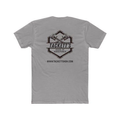 Engine Piston Dark Logo Tee - Solid Color Cotton Short Sleeve T-Shirt