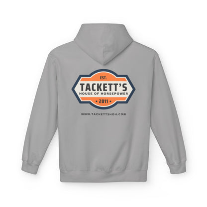 Tackett’s House of Horsepower Hoodie — Vintage Automotive Logo Pullover (Est. 2011)