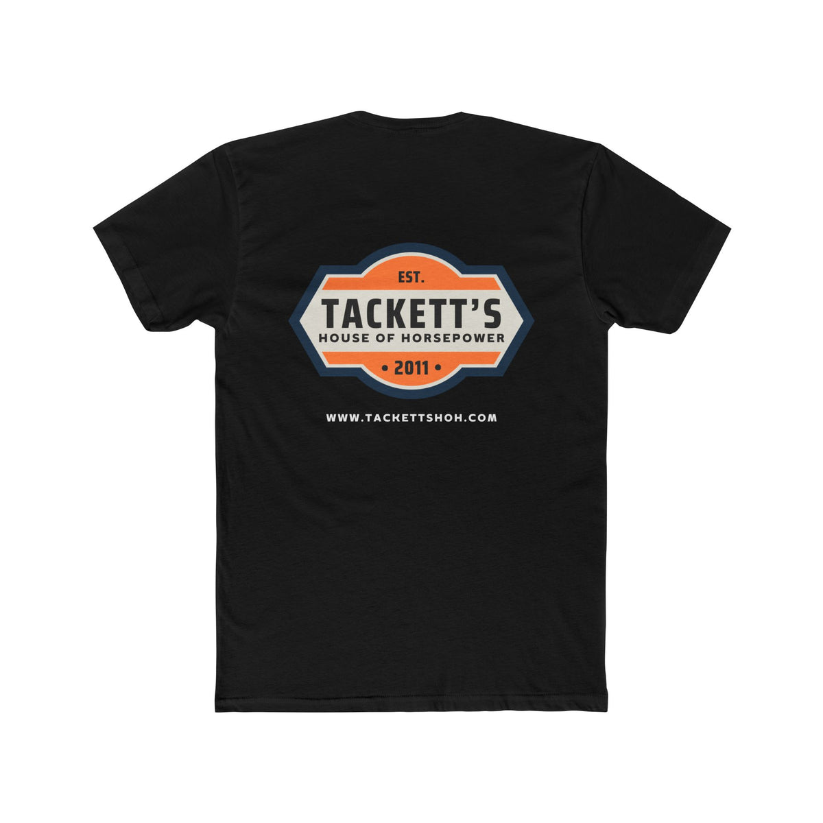 Tackett’s House of Horsepower Vintage Logo Tee — Vintage Automotive Crew Shirt