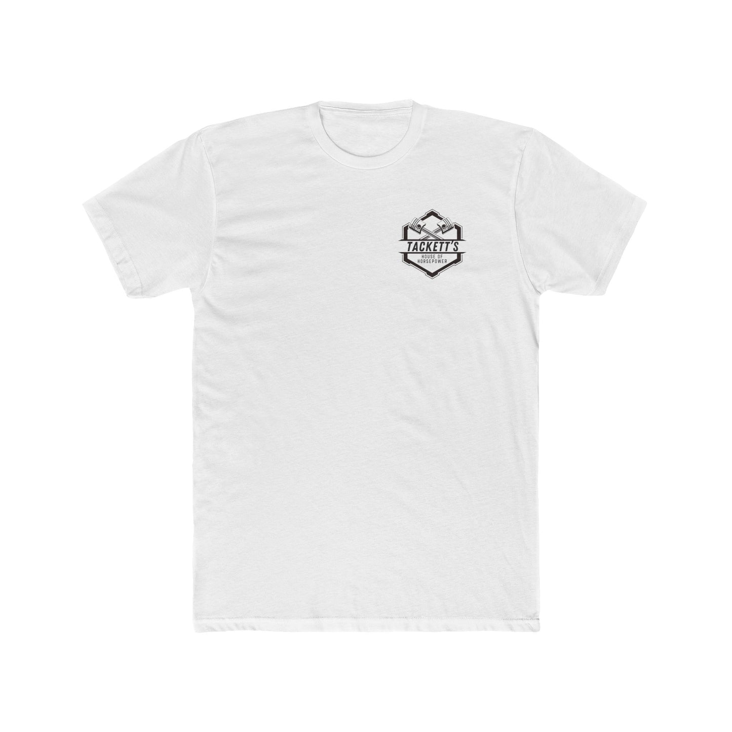 Engine Piston Dark Logo Tee - Solid Color Cotton Short Sleeve T-Shirt