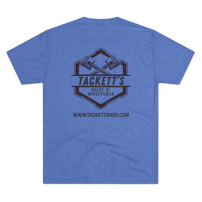 Tackett’s House of Horsepower Logo Tee — Engine Piston Mechanics Shirt