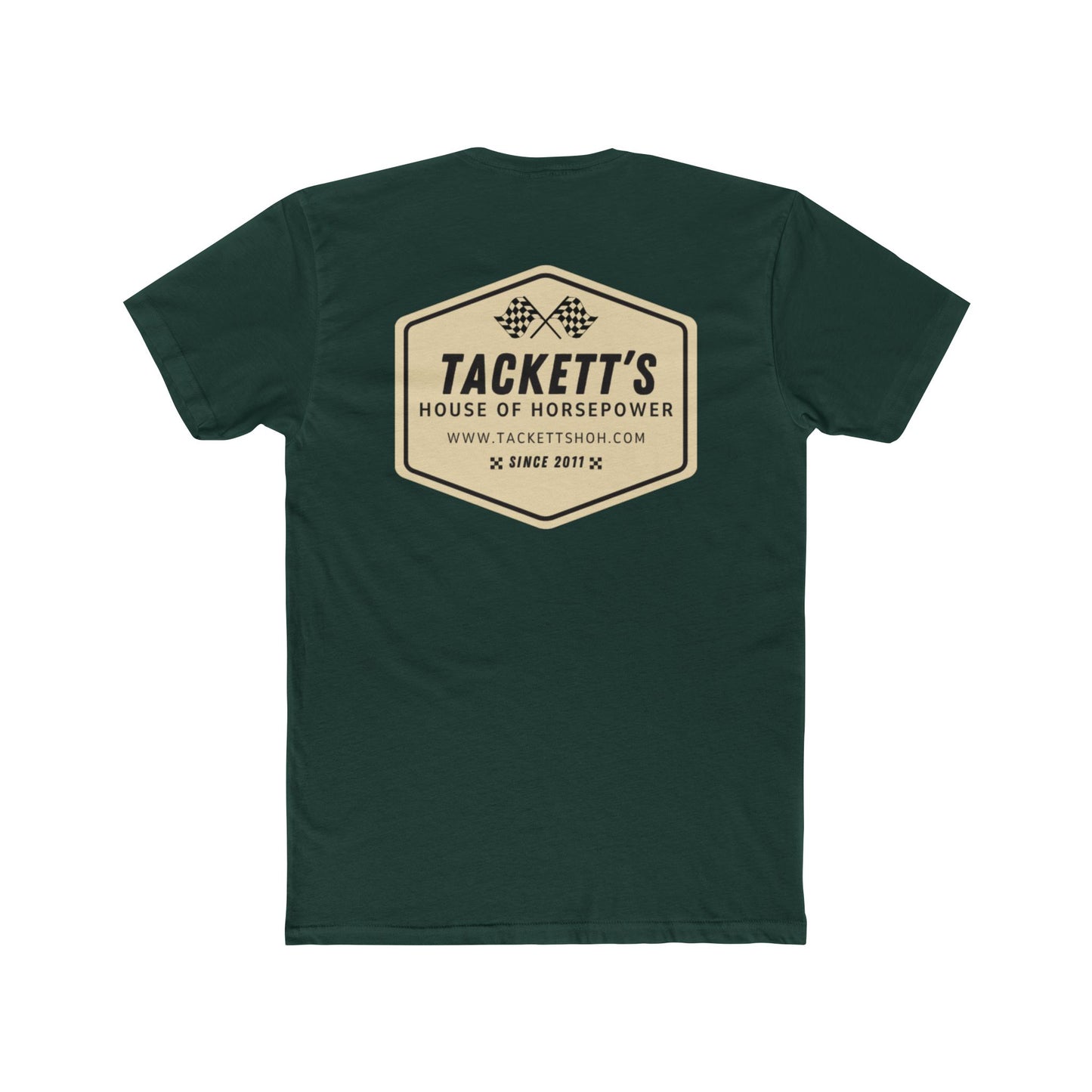 Tackett's House of Horsepower Tee — Vintage Racing Flags T‑Shirt