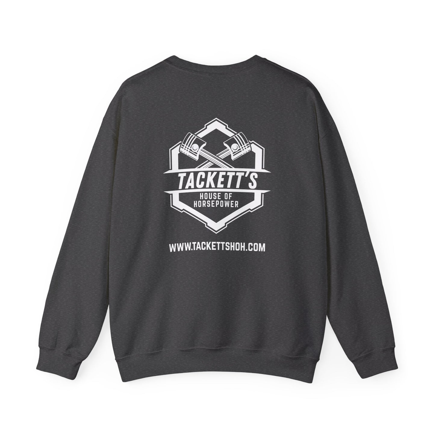 Sweatshirt Tackett's House of Horsepower — Mechanics Racing Crewneck, White Logo
