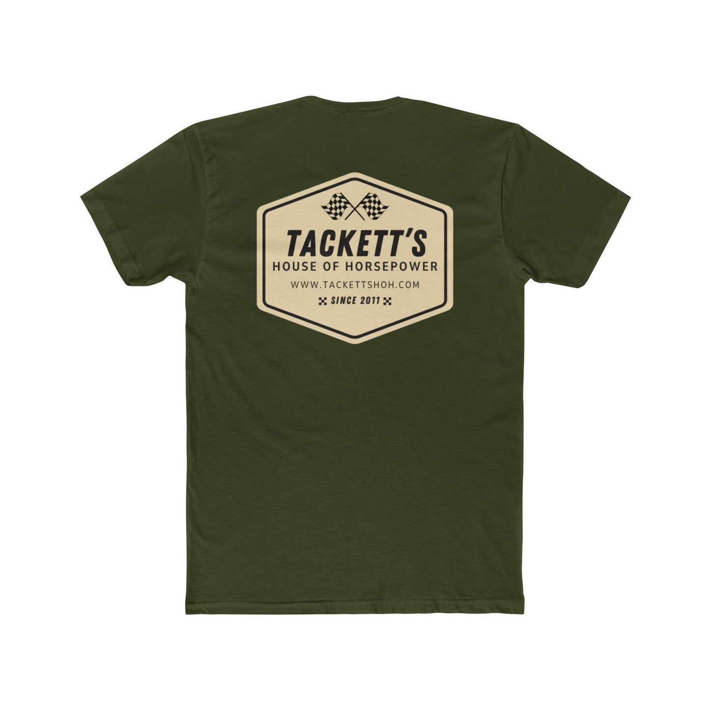 Tackett's House of Horsepower Tee — Vintage Racing Flags T‑Shirt