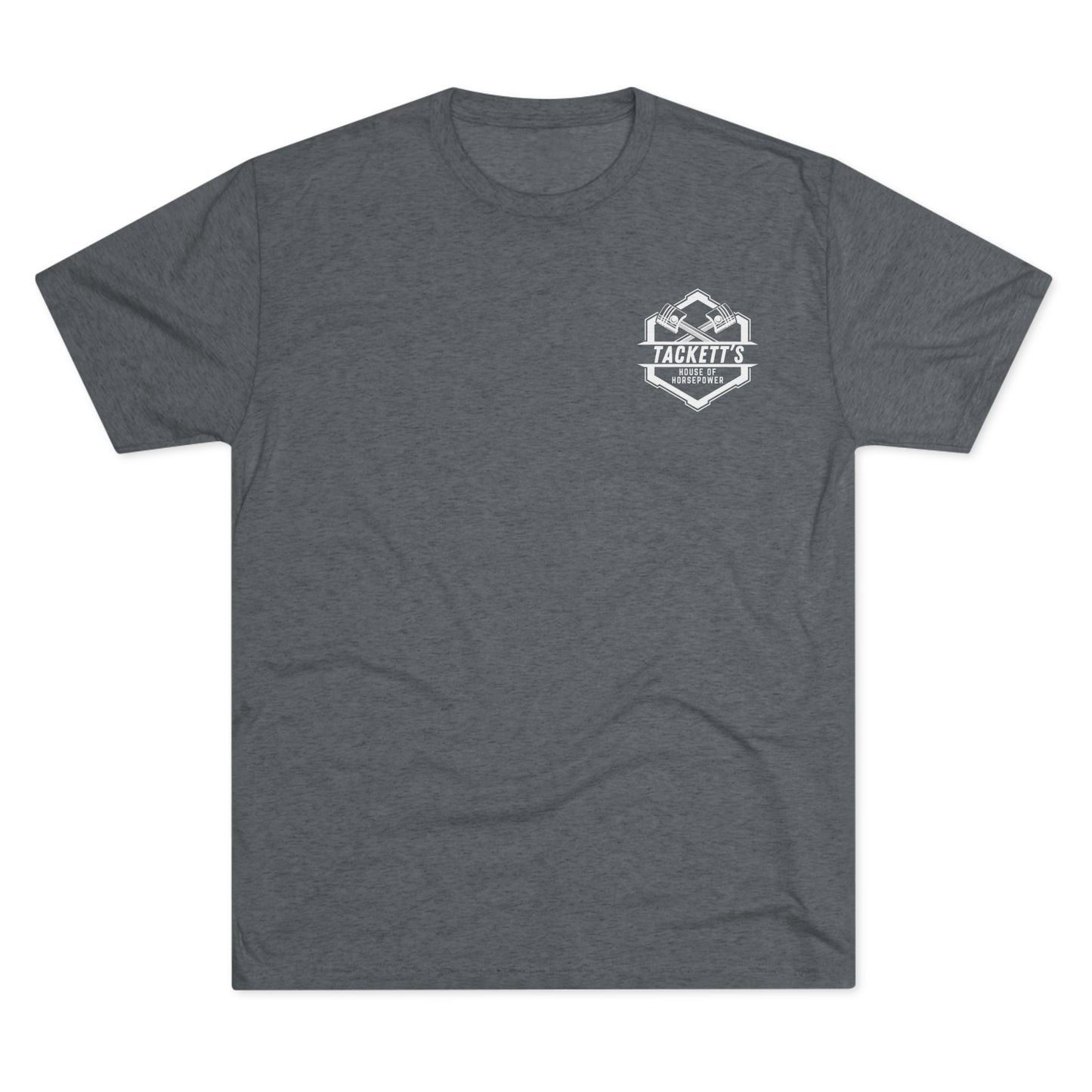 NEW Tackett's House of Horsepower Logo Tee - Piston Power T-shirt, White Logo