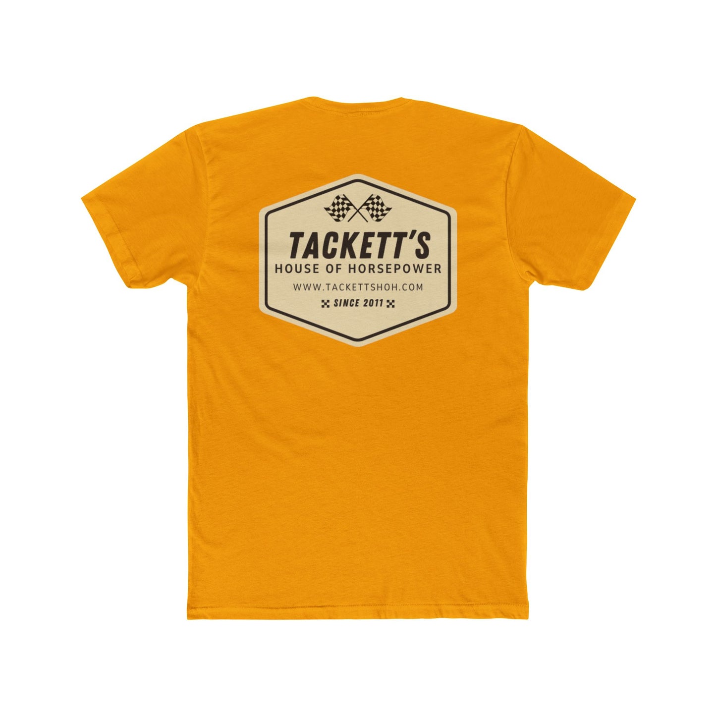 Tackett's House of Horsepower Tee — Vintage Racing Flags T‑Shirt