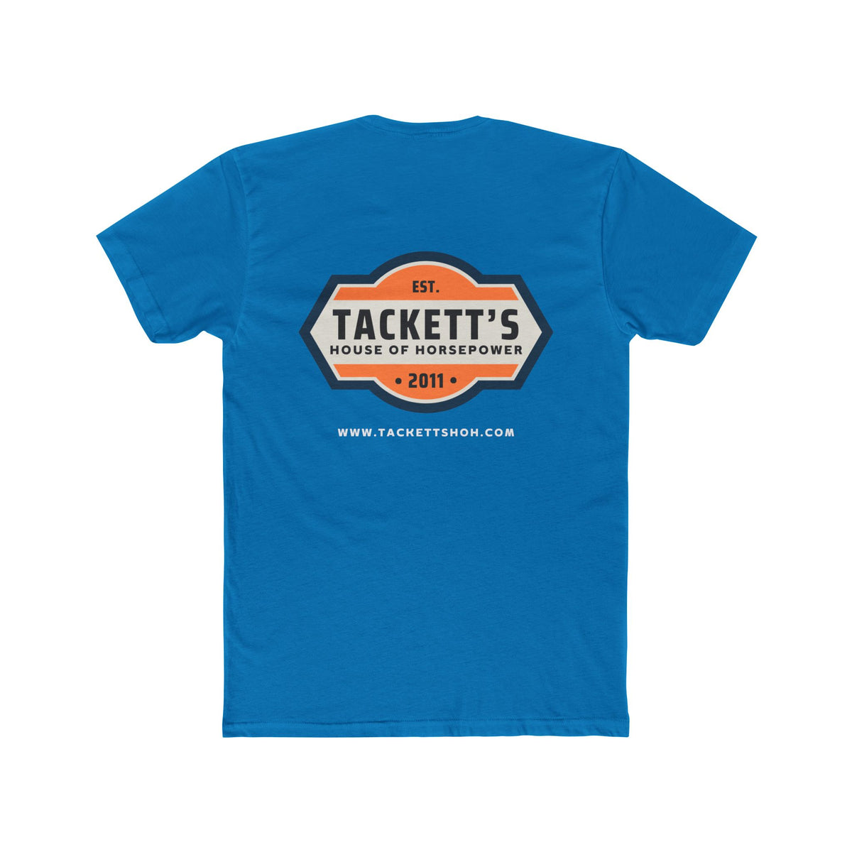 Tackett’s House of Horsepower Vintage Logo Tee — Vintage Automotive Crew Shirt