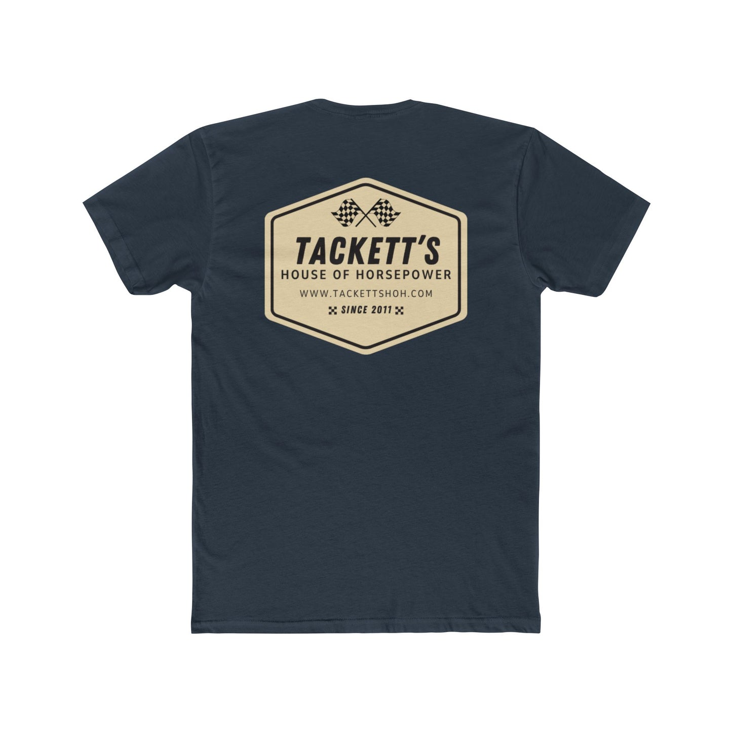 Tackett's House of Horsepower Tee — Vintage Racing Flags T‑Shirt