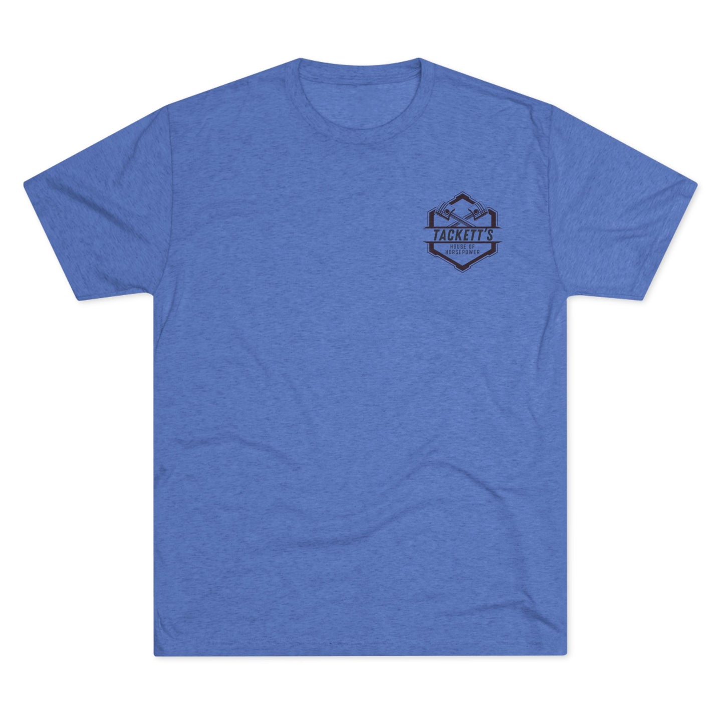Tackett’s House of Horsepower Logo Tee — Engine Piston Mechanics Shirt