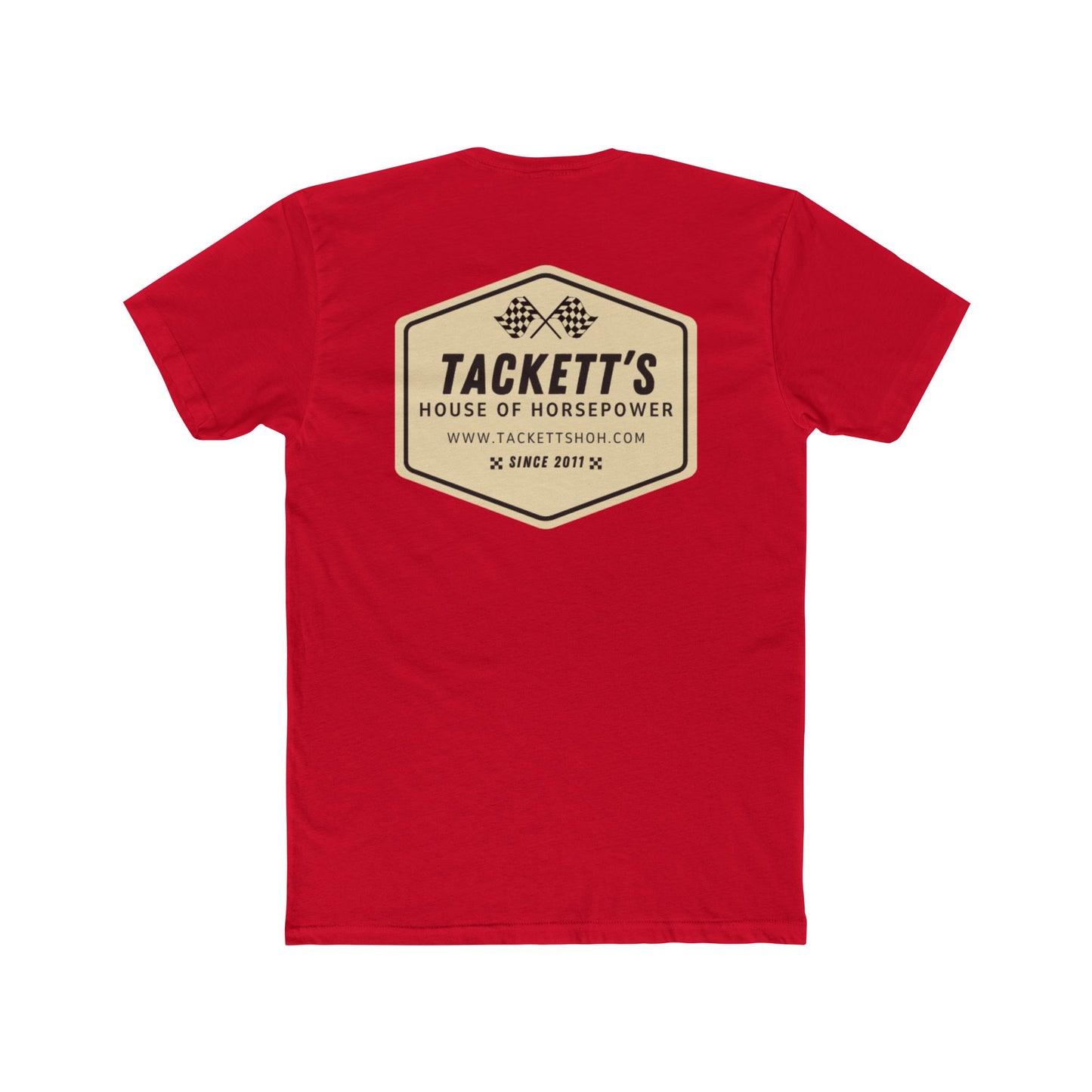 Tackett's House of Horsepower Tee — Vintage Racing Flags T‑Shirt