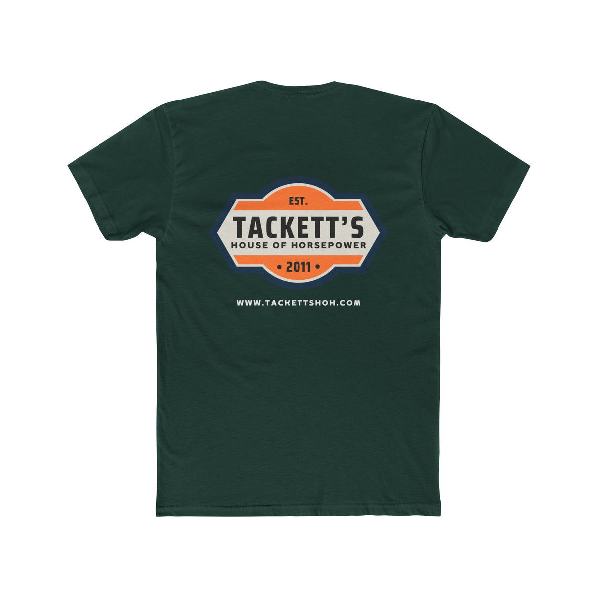 Tackett’s House of Horsepower Vintage Logo Tee — Vintage Automotive Crew Shirt