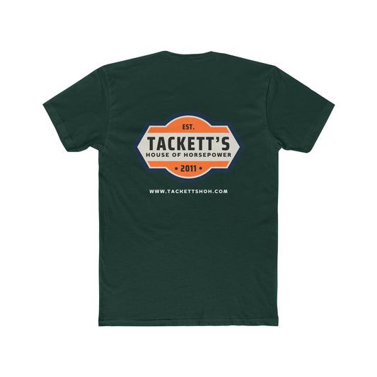 Tackett’s House of Horsepower Vintage Logo Tee — Vintage Automotive Crew Shirt