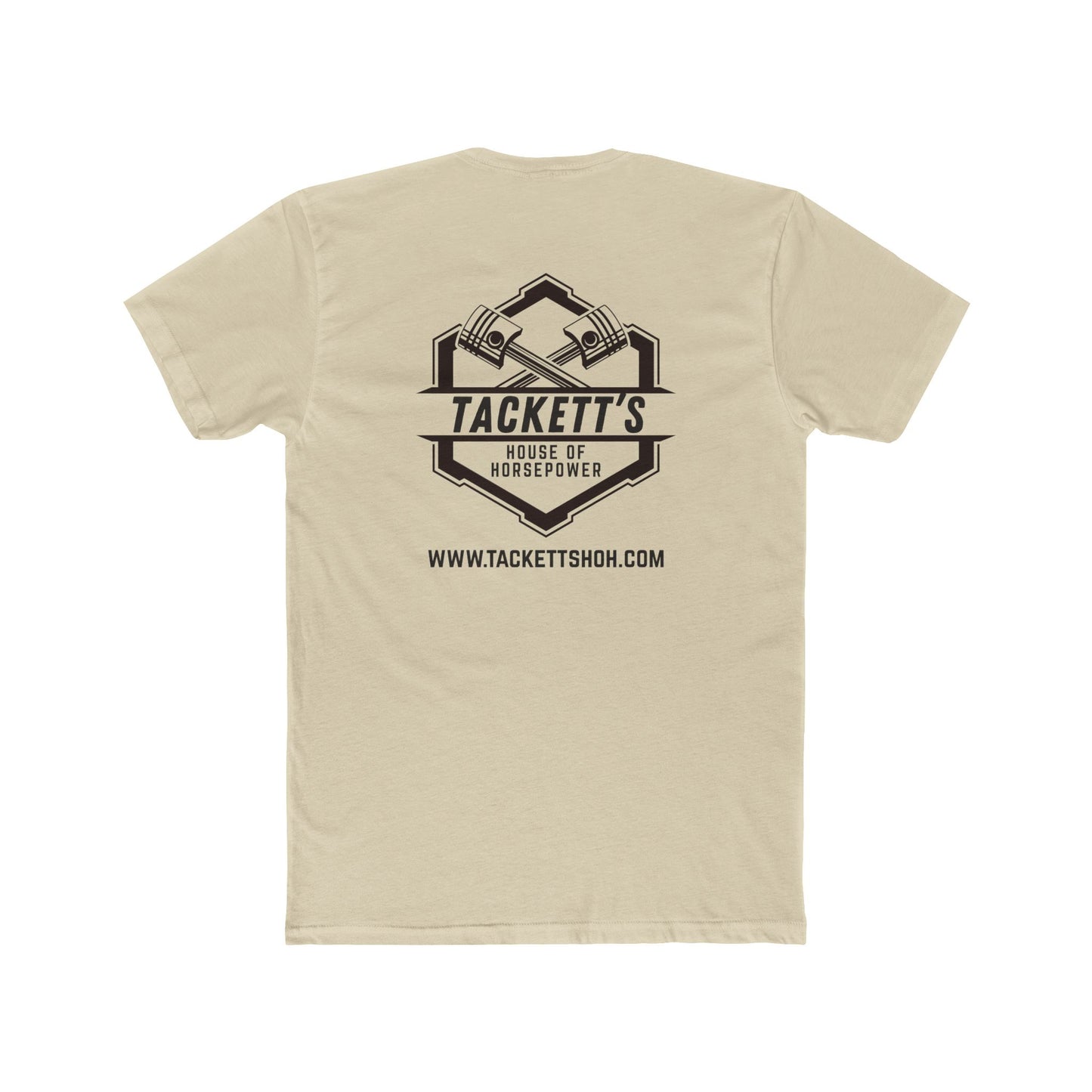 Engine Piston Dark Logo Tee - Solid Color Cotton Short Sleeve T-Shirt