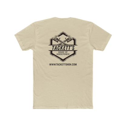 Engine Piston Dark Logo Tee - Solid Color Cotton Short Sleeve T-Shirt