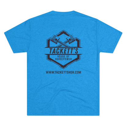 Tackett’s House of Horsepower Logo Tee — Engine Piston Mechanics Shirt