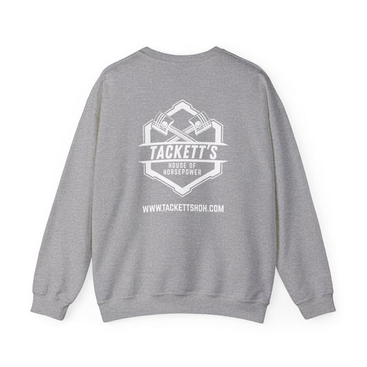 Sweatshirt Tackett's House of Horsepower — Mechanics Racing Crewneck, White Logo