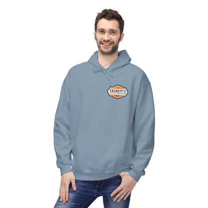 Tackett's House of Horsepower Hoodie — Vintage Automotive Logo Pullover
