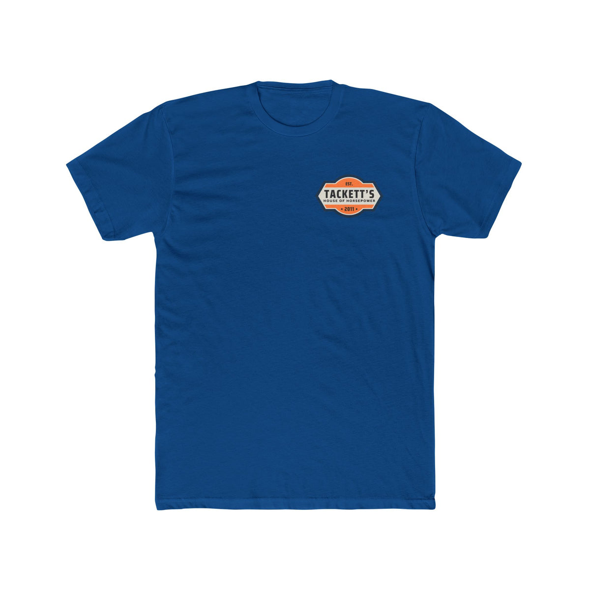 Tackett’s House of Horsepower Vintage Logo Tee — Vintage Automotive Crew Shirt