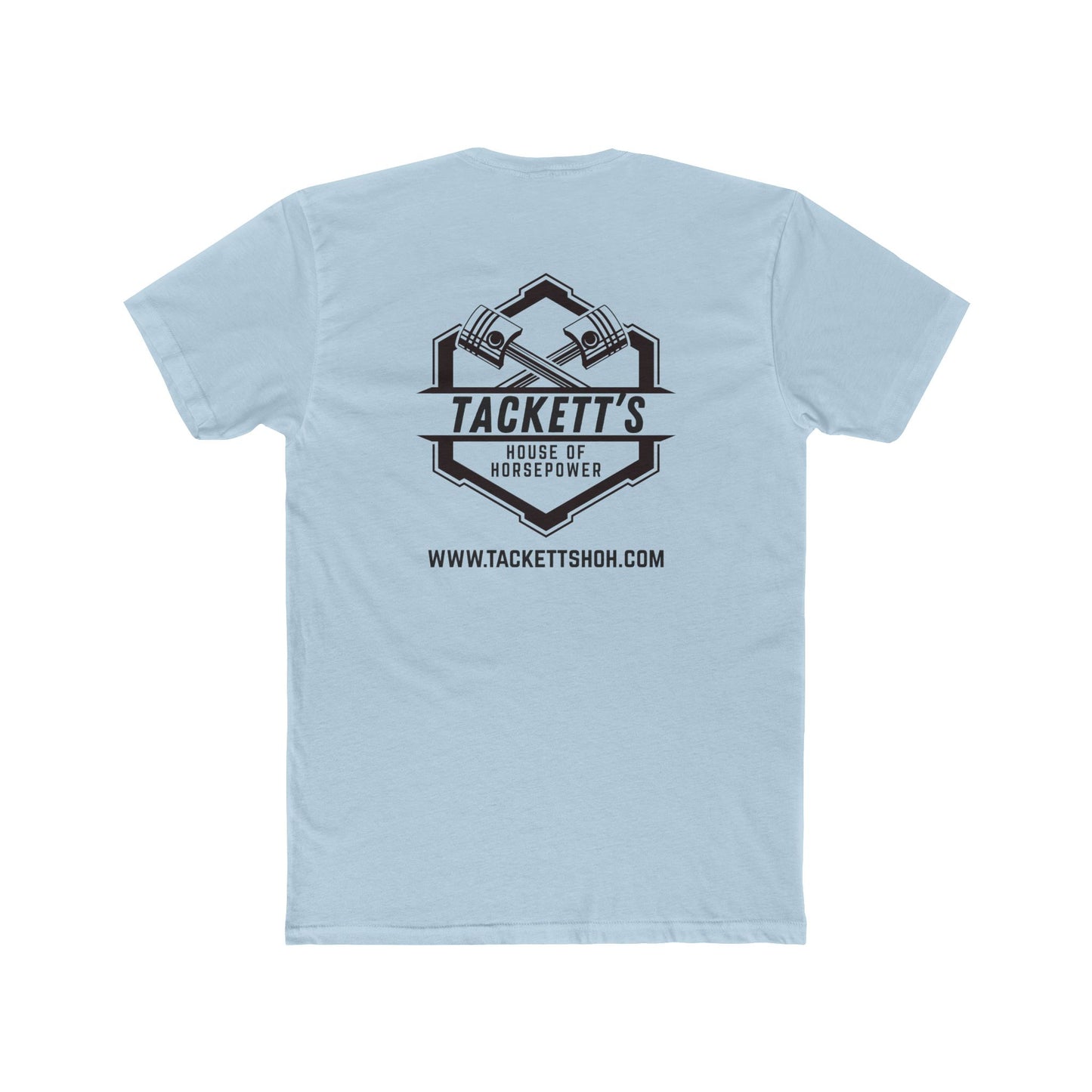Engine Piston Dark Logo Tee - Solid Color Cotton Short Sleeve T-Shirt