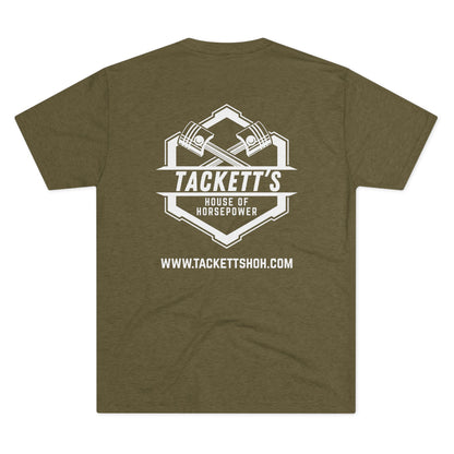 NEW Tackett's House of Horsepower Logo Tee - Piston Power T-shirt, White Logo