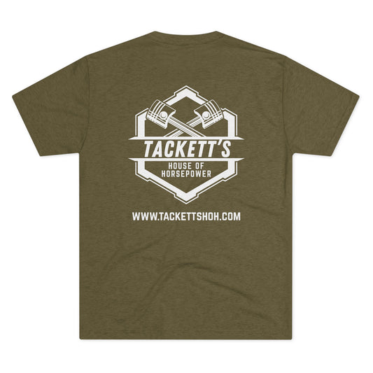 NEW Tackett's House of Horsepower Logo Tee - Piston Power T-shirt, White Logo