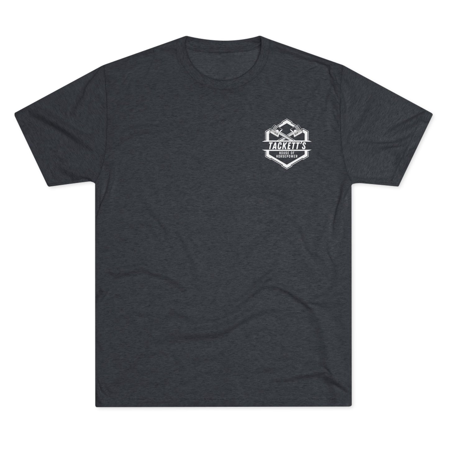 NEW Tackett's House of Horsepower Logo Tee - Piston Power T-shirt, White Logo
