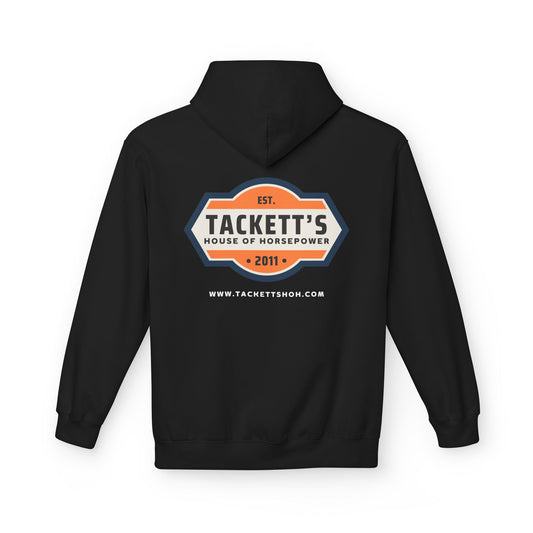 Tackett's House of Horsepower Hoodie — Vintage Automotive Logo Pullover