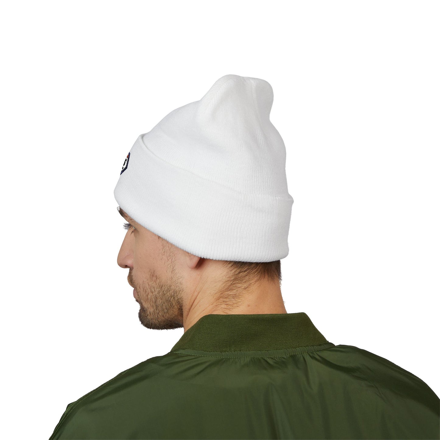 Classic Cuffed Beanie, Vintage Logo — Warm Team Knit Hat