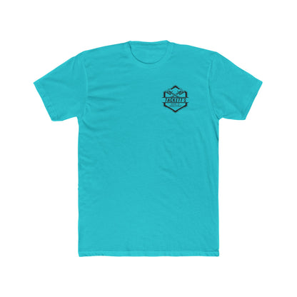 Engine Piston Dark Logo Tee - Solid Color Cotton Short Sleeve T-Shirt