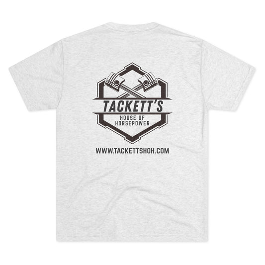 Tackett’s House of Horsepower Logo Tee — Engine Piston Mechanics Shirt