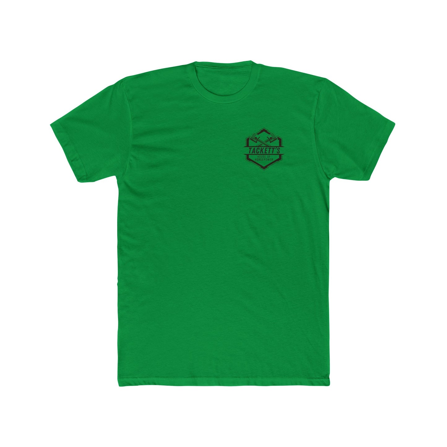 Engine Piston Dark Logo Tee - Solid Color Cotton Short Sleeve T-Shirt