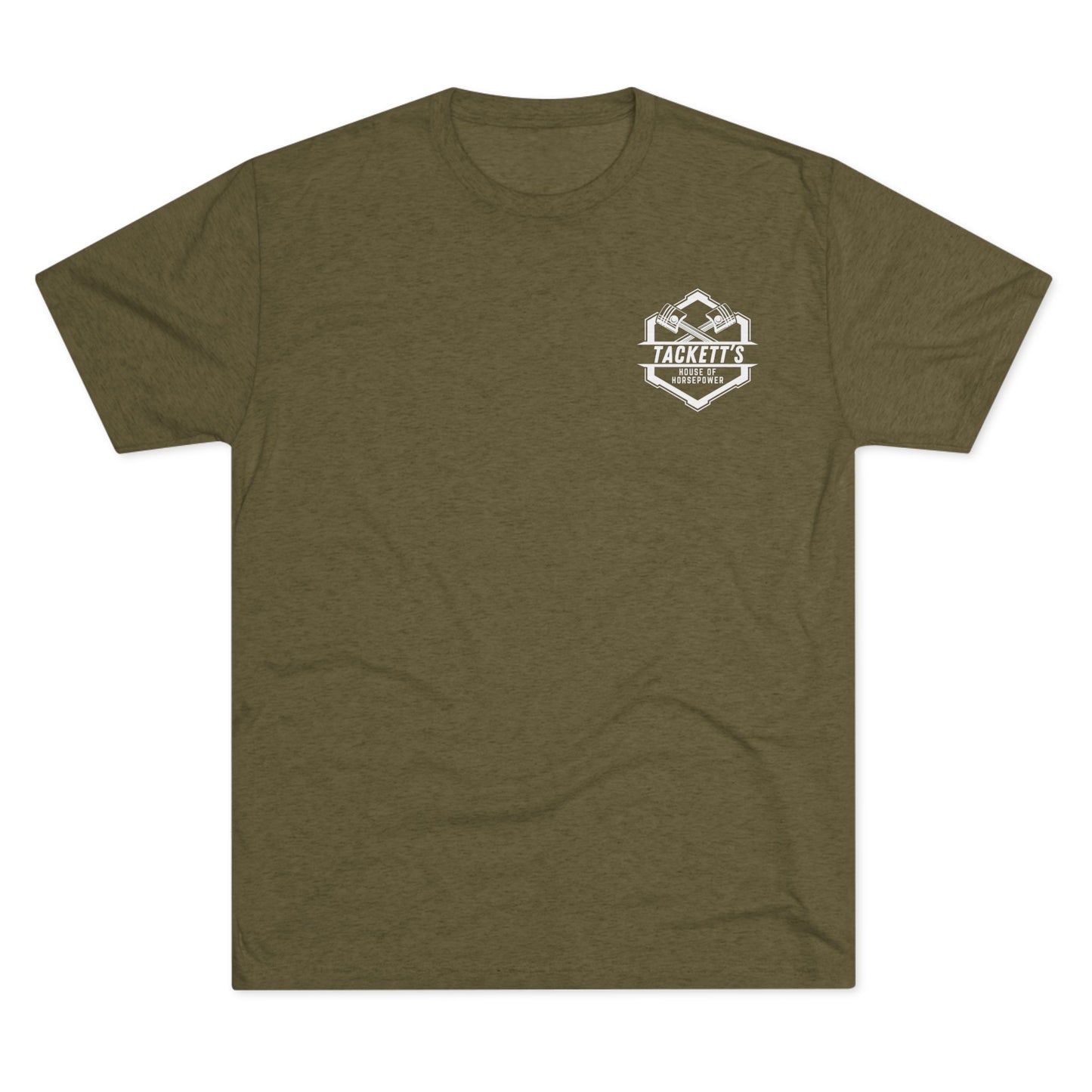 NEW Tackett's House of Horsepower Logo Tee - Piston Power T-shirt, White Logo