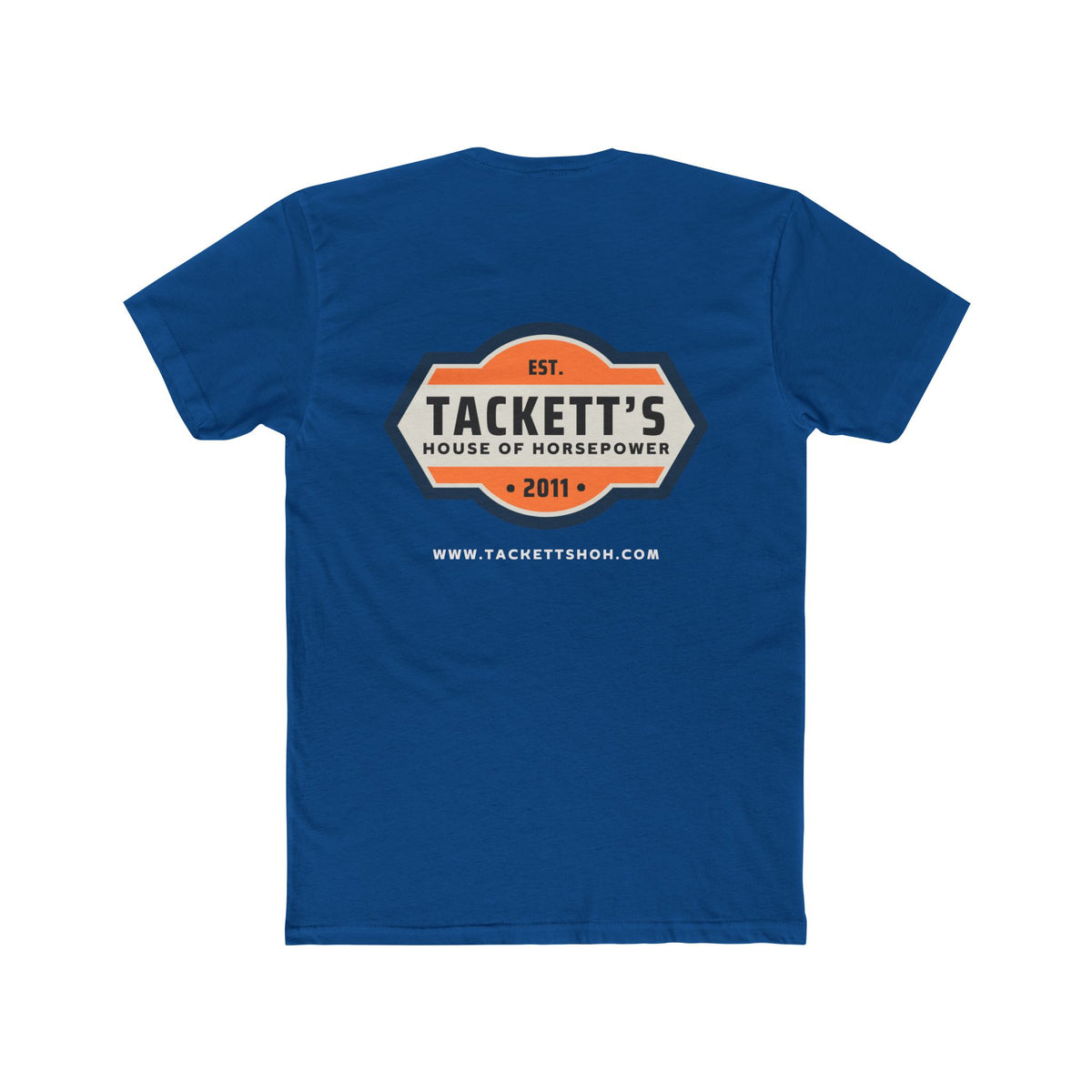 Tackett’s House of Horsepower Vintage Logo Tee — Vintage Automotive Crew Shirt