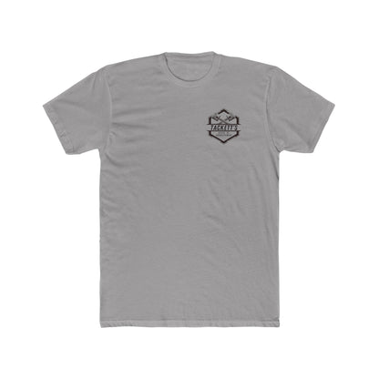Engine Piston Dark Logo Tee - Solid Color Cotton Short Sleeve T-Shirt