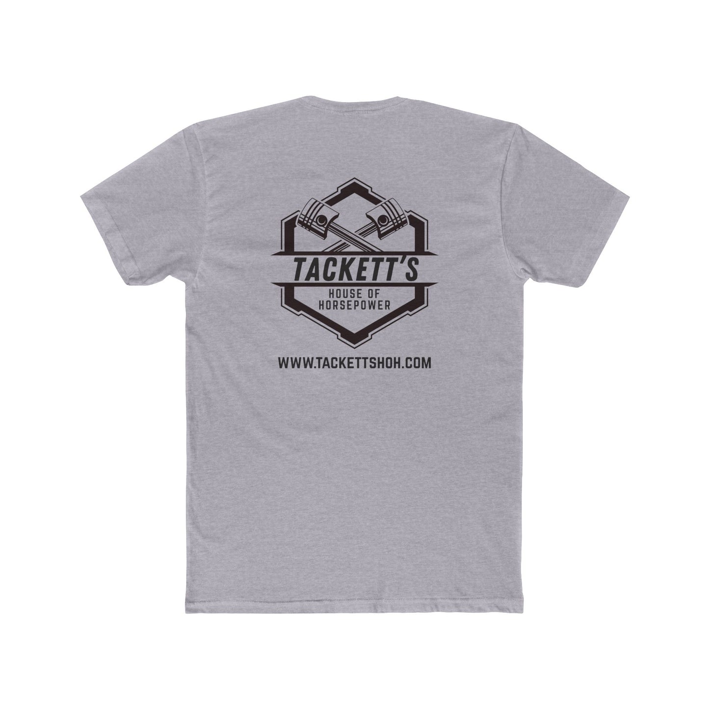 Engine Piston Dark Logo Tee - Solid Color Cotton Short Sleeve T-Shirt