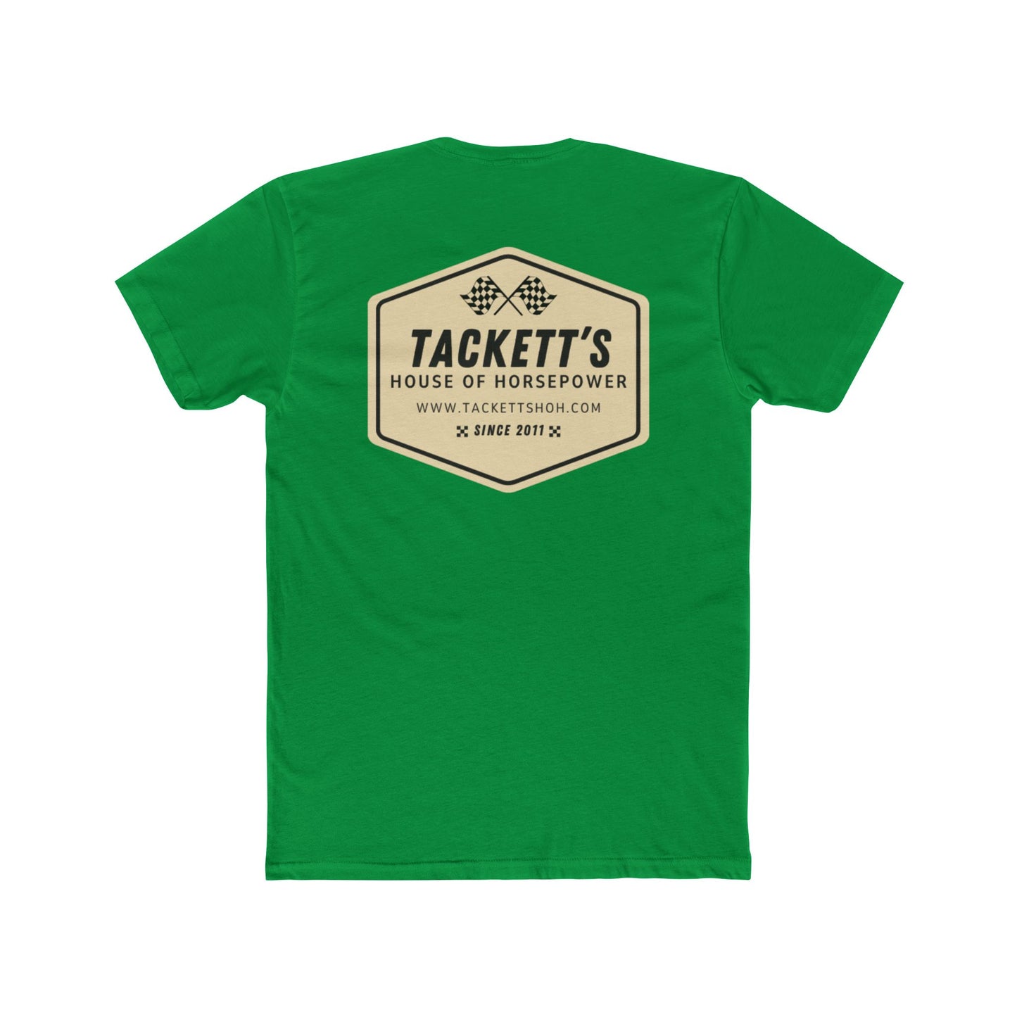 Tackett's House of Horsepower Tee — Vintage Racing Flags T‑Shirt