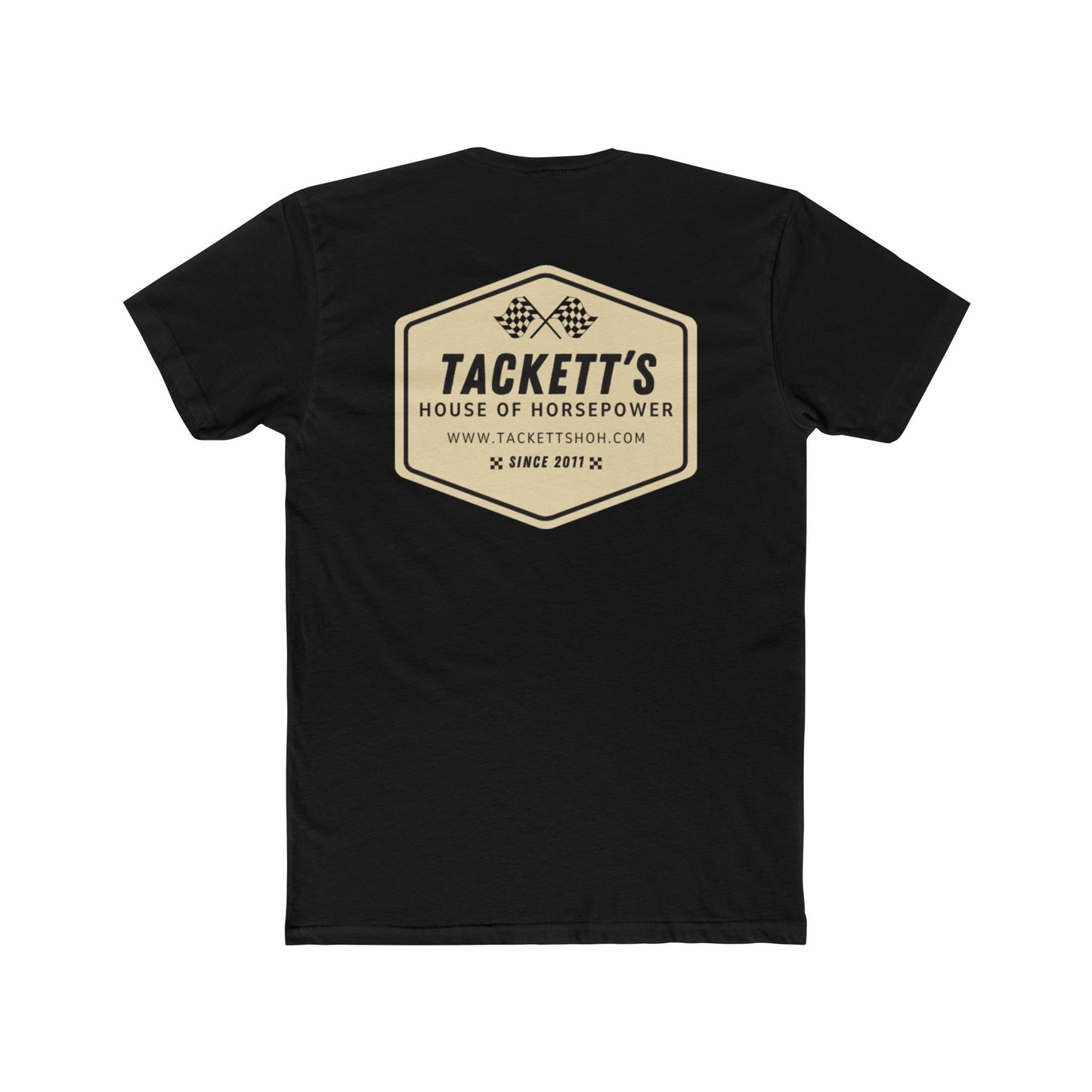Tackett's House of Horsepower Tee — Vintage Racing Flags T‑Shirt