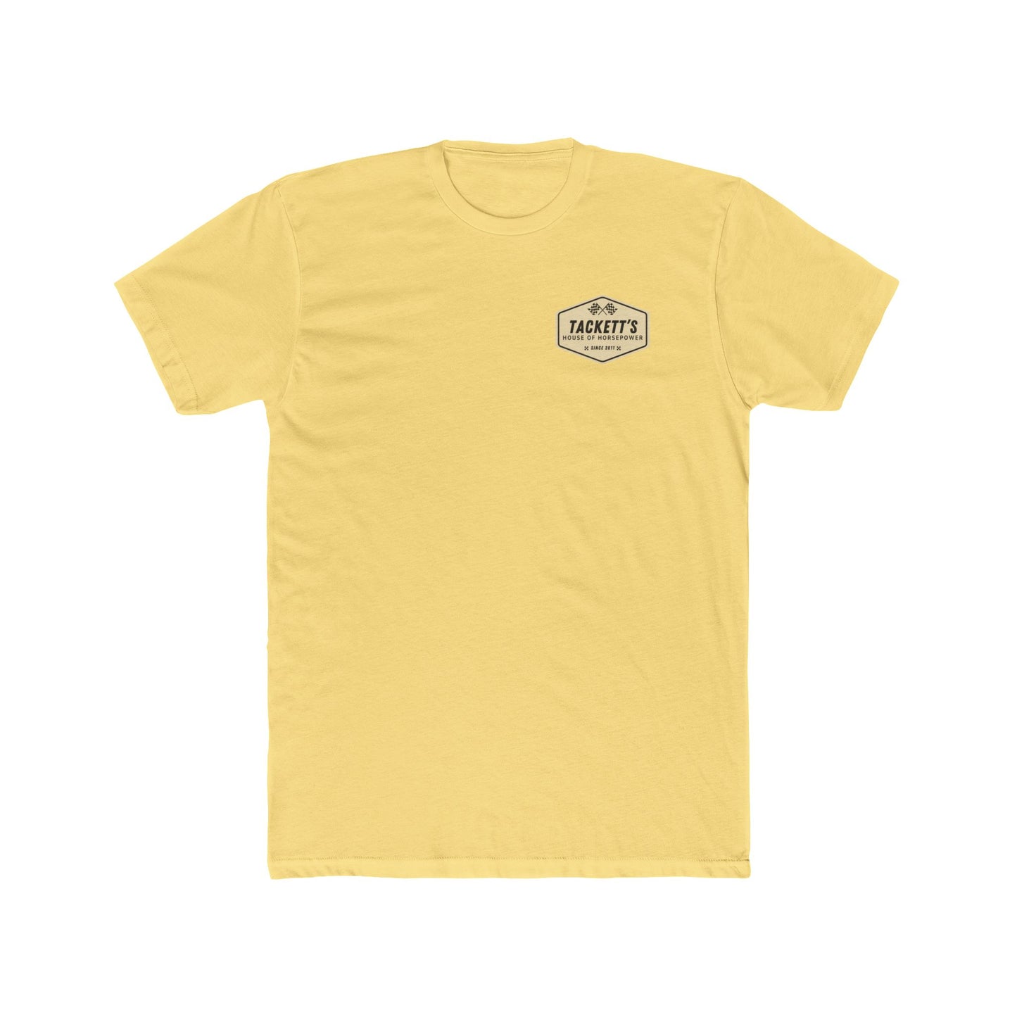 Tackett's House of Horsepower Tee — Vintage Racing Flags T‑Shirt