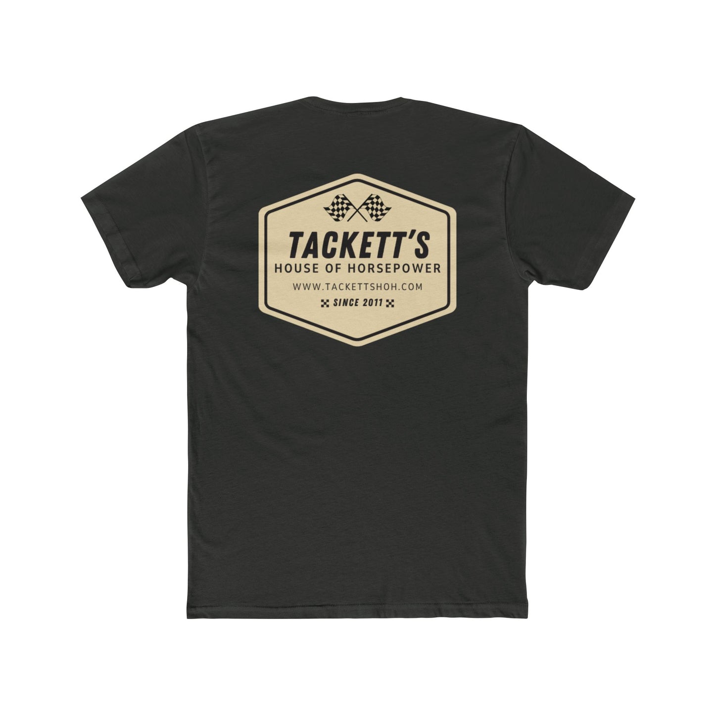 Tackett's House of Horsepower Tee — Vintage Racing Flags T‑Shirt