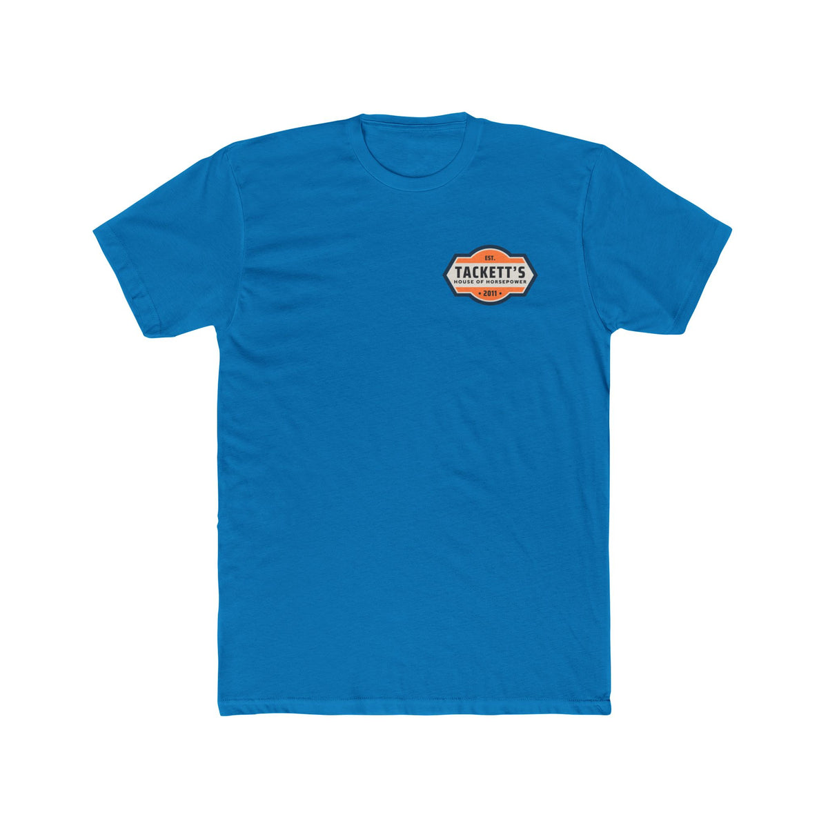 Tackett’s House of Horsepower Vintage Logo Tee — Vintage Automotive Crew Shirt