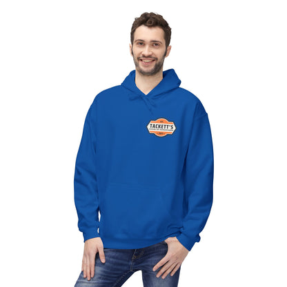 Tackett’s House of Horsepower Hoodie — Vintage Automotive Logo Pullover (Est. 2011)