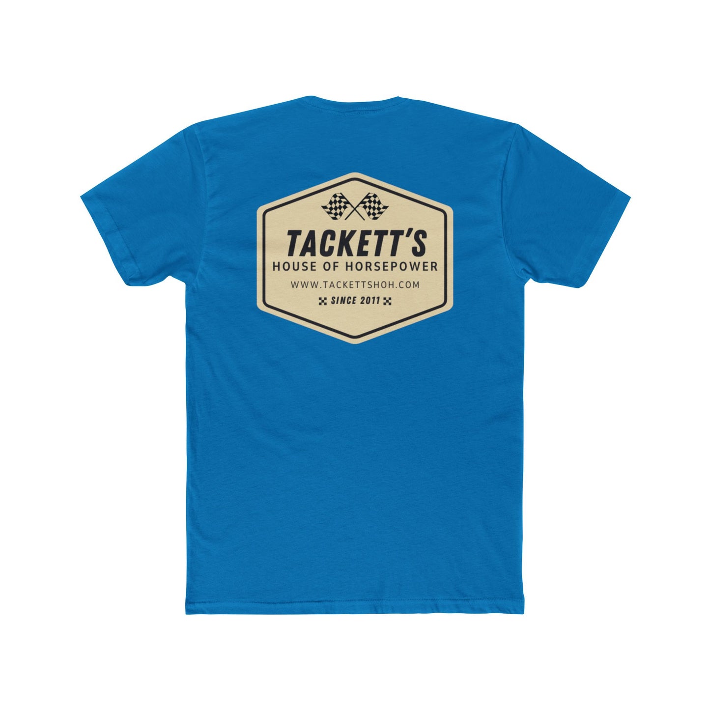 Tackett's House of Horsepower Tee — Vintage Racing Flags T‑Shirt