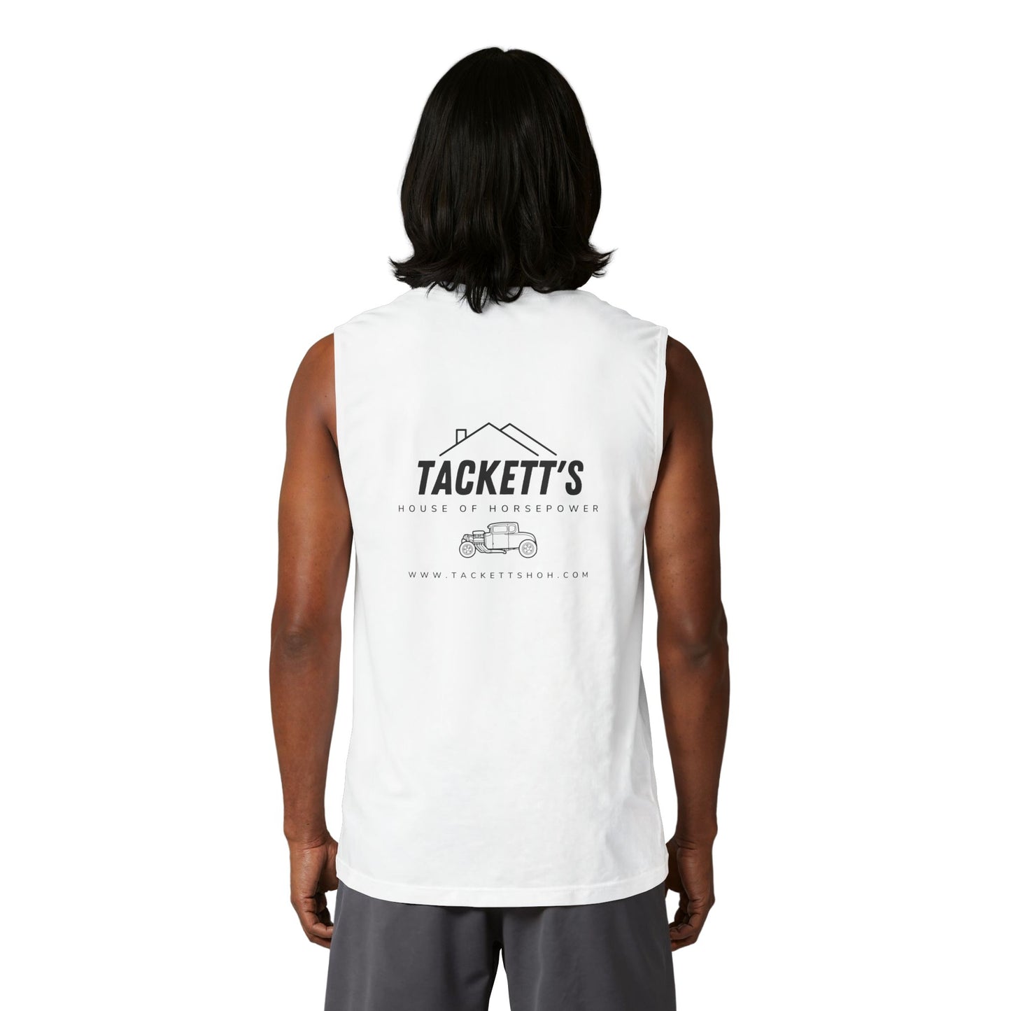 Tackett’s House of HP Muscle Tank — Original Logo Black Tank Top